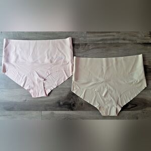 2 Pairs of SHECURVE Panties Light Pink & Beige Women's 3X